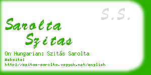 sarolta szitas business card