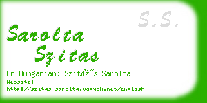 sarolta szitas business card